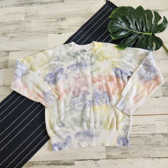 Rails Venus Rainbow Tie Dye Ribbed Sweater Size Medium - Picture 1 of 6